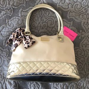 Betsey Johnson metallic dome satchel